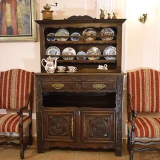 Посудный шкаф в бретонском стиле / Антикварная мебель из Фра