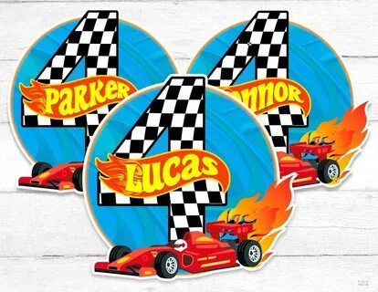 Race Car Centerpiece Personalized Racing Birthday Wheelie Et