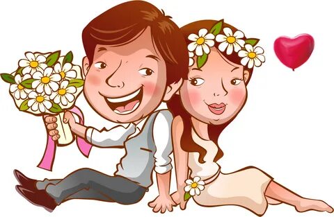 Happy Couple - Wedding Invitation Template Cartoon, HD Png D