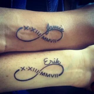 20 Matching Tattoo Ideas For Sisters Infinity name tattoo, H