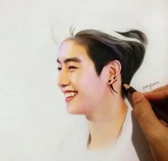 Mark Tuan Got7 fanart, Color pencil drawing, Kpop fanart