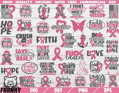 brave and strong svg cancer awareness cut vector file breast