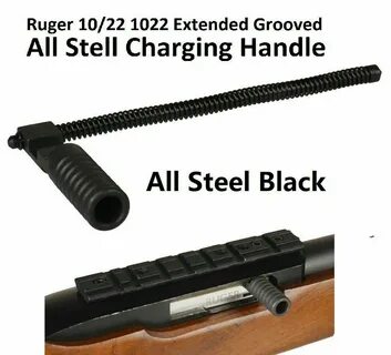 Smooth Ruger 1022 10-22 Extended Grooved Round Charging Hand