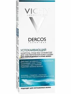 Vichy Dercos успокаивающий шампунь для сухих волос, шампунь,