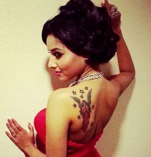 Pamela Mondal back tattoo