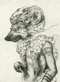 Wolf in Sheep's Clothing on Behance Sheep tattoo, Sheep draw