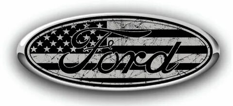 Distressed US Flag Thin Blue Line Ford Overlay Emblem Logo D