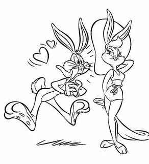 Bugs Bunny And Lola Bunny Coloring Pages - Coloring Home