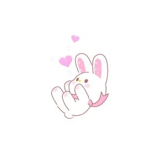 bunny bunnylove pink aesthetic sticker by @arianator_01