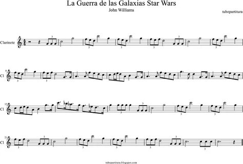 sheet music png - Clarinet Sheet Music Easy Star Wars Google