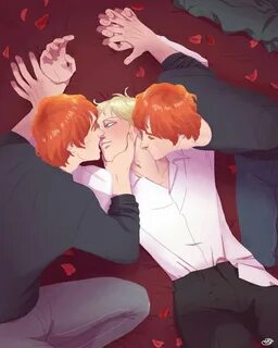 🧡 Фанфик "Близнецы Уизли и Драко" 1/?🧡 Гарри-Поттер Amino