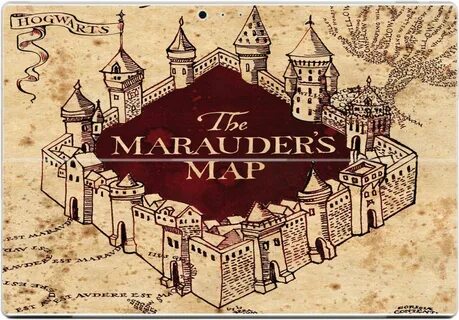 The Marauders Map Hogwarts Castle Design Print Image Surface