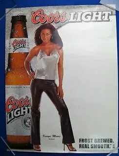 VINTAGE COORS LIGHT Beer Poster Nascar Racecar with Sexy Mod