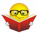 Clipart of Smiley Face Reading free image download