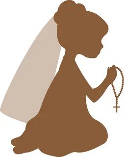 Silhouettes First Communion Clipart.