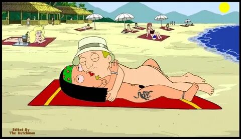 Xbooru - american dad beach beach blanket hayley smith jeff 