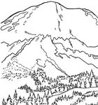 Mount Rainier Coloring Page & coloring book. Find your favor