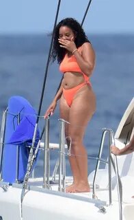 Bikini-clad Angela Simmons flaunts her curves in Barbados Bo