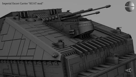imperial escort carrier kuat mod 3D Модели in Выдуманные кор