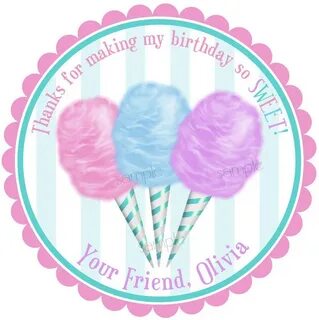 Cotton Candy Stickers Cotton Candy labels Circus Stickers Et