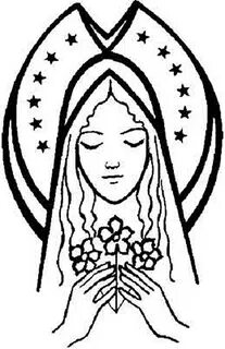 Tiempos Litúrgicos: Dibujo Virgen María
