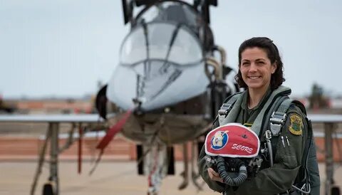 Lt Col Cheryl Buehn is the only female T-38 instructor pilot