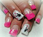Pink Playboys AMAZING nails! Bunny nails, Nail designs, Fun 