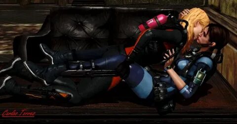 Jill Valentine x Jessica Sherawat Rachael Fo on RE-Yuri-Pair