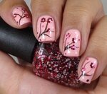 The Lacquer Ring - Cherry Blossoms Nail art designs, Nail ar