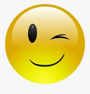 Wink Smiley Emoji Emoticon Clip Art - Winking Emoji , Free T