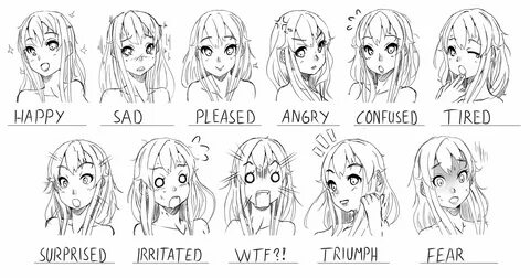 Midokos Expressions Anime expressions, Drawing expressions, 