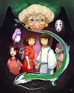 Spirited Away Fan Art Chihiro y haku, Anime, Peliculas