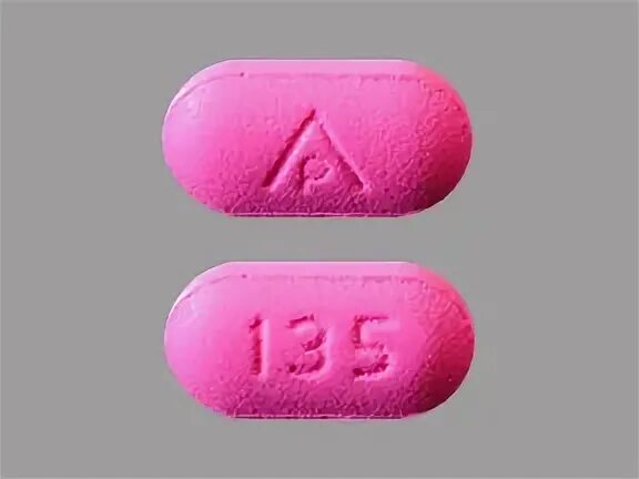 AP 135 Pill (Pink/Elliptical/Oval) - Pill Identifier - Drugs