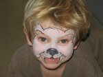 Easy polar bear face paint by Madison Davis of Two-Faced Kin