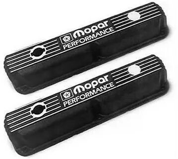 MOPAR Black Wrinkle ROCKER VALVE COVER SET FOR Chrysler SMAL