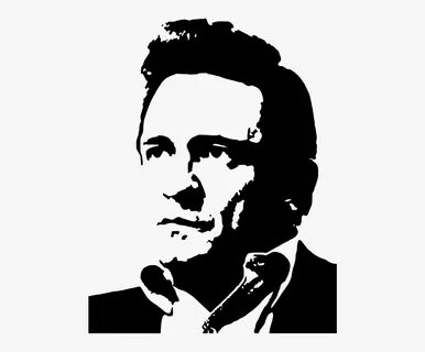 Johnny Cash Middle Finger Png - Johnny Cash Stencil Art , Tr