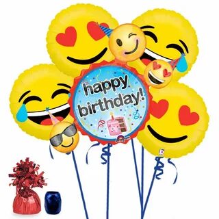 Emoji Birthday Balloon Bouquet Kit Emojis Party Supplies