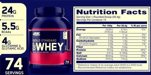 100% Whey Protein Gold Standard от Optimum Nutrition, как пр