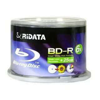 ✔ CD, DVD или Blu-ray диск 50 RIDATA 6X White Inkjet Printab