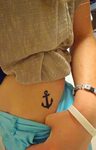 anchor -love both design and placement Hip tattoo small, Anc