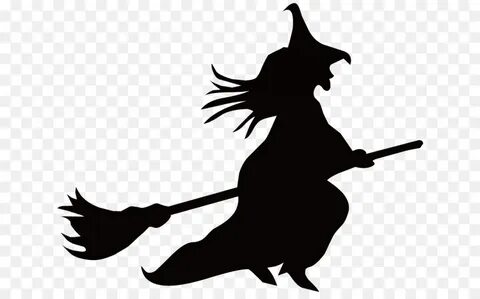 Witch On Broom Clip Art - Фото база