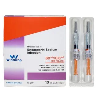 Rx Item-Enoxaparin 60Mg/0.6Ml Syringe 10 By Winthrop US D B 