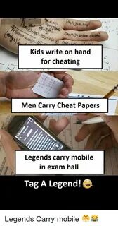 8 A02 Kids Write on Hand for Cheating 4 39 Men Carry Cheat P