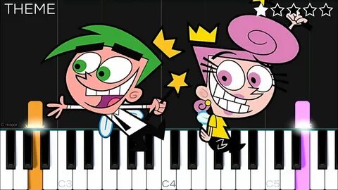 Fairly Odd Parents - Theme Song EASY Piano Tutorial - YouTub