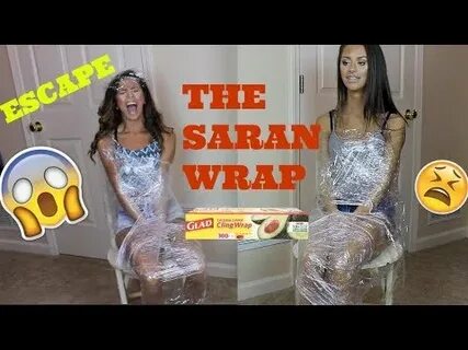 ESCAPE THE SARAN WRAP CHALLENGE!😱 - YouTube