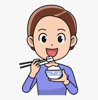 Man Eating Rice Medium - Eat Clipart Png, Transparent Png , 