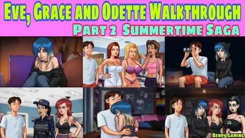 #2 Eve, Grace and Odette Walkthrough Summertime Saga 0.20.1 