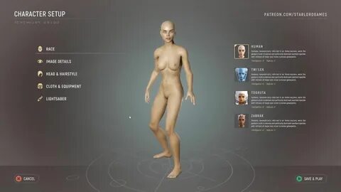 Star Wars: Path of lust. Character customize. - Reddit NSFW