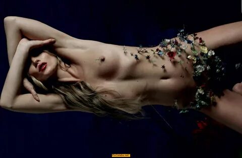 Kate Moss lying naked