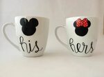 His and Hers Mr and Mrs Mickey and Minnie coffee mugs by Mak